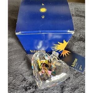 Kitras Art Glass Heart 2021 In Box Made In Canada